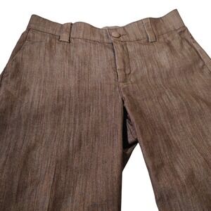 Lee Platinum‎ Fit Pants Gap Free Waist Brown Straight Leg Womens Eight Petite